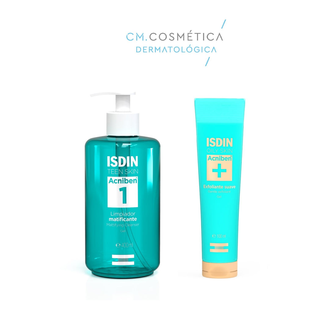 ISDIN Acniben Limpiador matificante (400ml) + Acniben Exfoliante Suave (100ml) PACK + Regalo: ISDIN Fusion Water Magic SPF 50 (10ml)