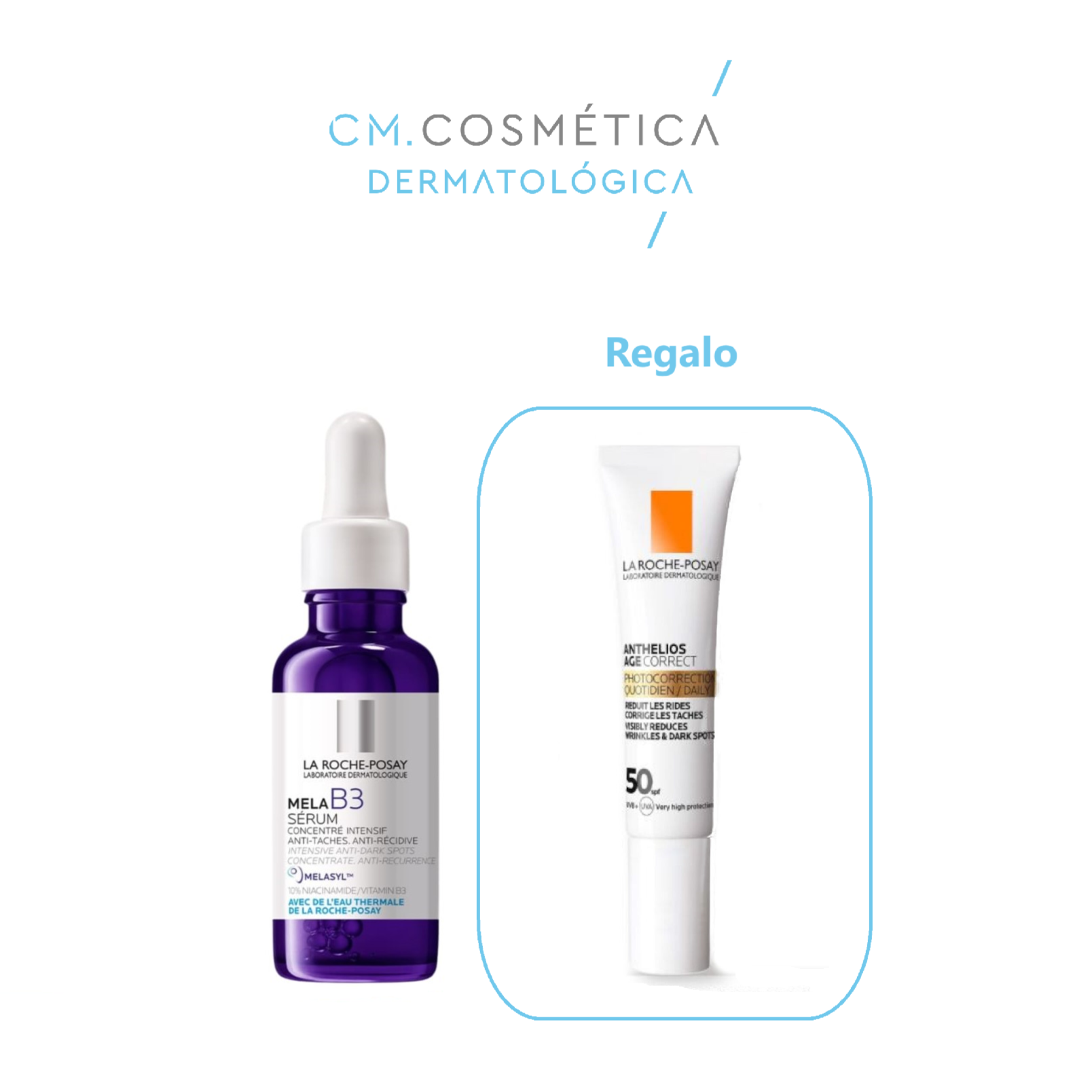 La Roche Posay Mela B3 Sérum Despigmentante Con Niacinamida (30ml) + REGALO:  Aanthelios Age Correct SPF 50 (15ml)