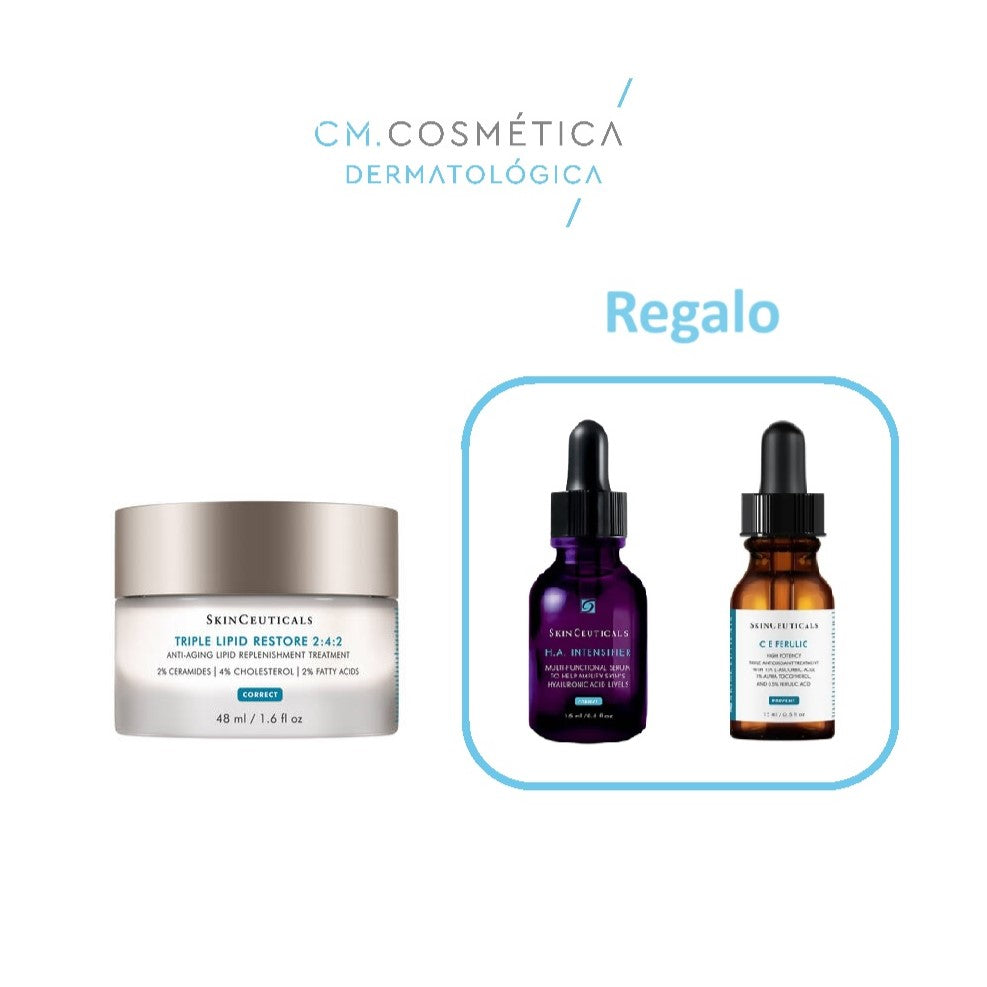 Skinceuticals Triple Lipid Restore 2:4:2 (50ml)+REGALO Hyaluronic Acid Intensifier (15ml)+C E Ferulic (15ml) PACK