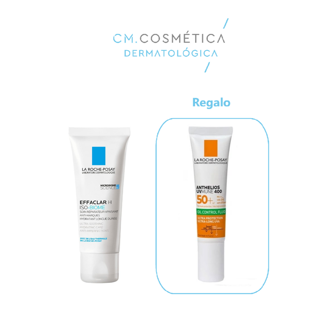 La Roche Posay Effaclar H Iso-Biome (40ml) + REGALO: Anthelios Uv-Mune 400 Oil Control Fluido SPF 50+ (15ml)