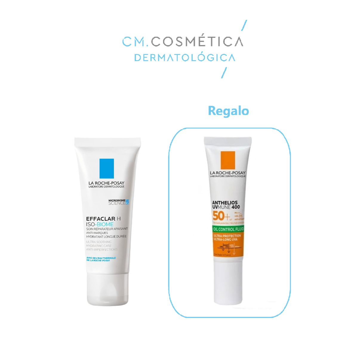 La Roche Posay Effaclar H Iso-Biome (40ml) + REGALO: Anthelios Uv-Mune 400 Oil Control Fluido SPF 50+ (15ml)