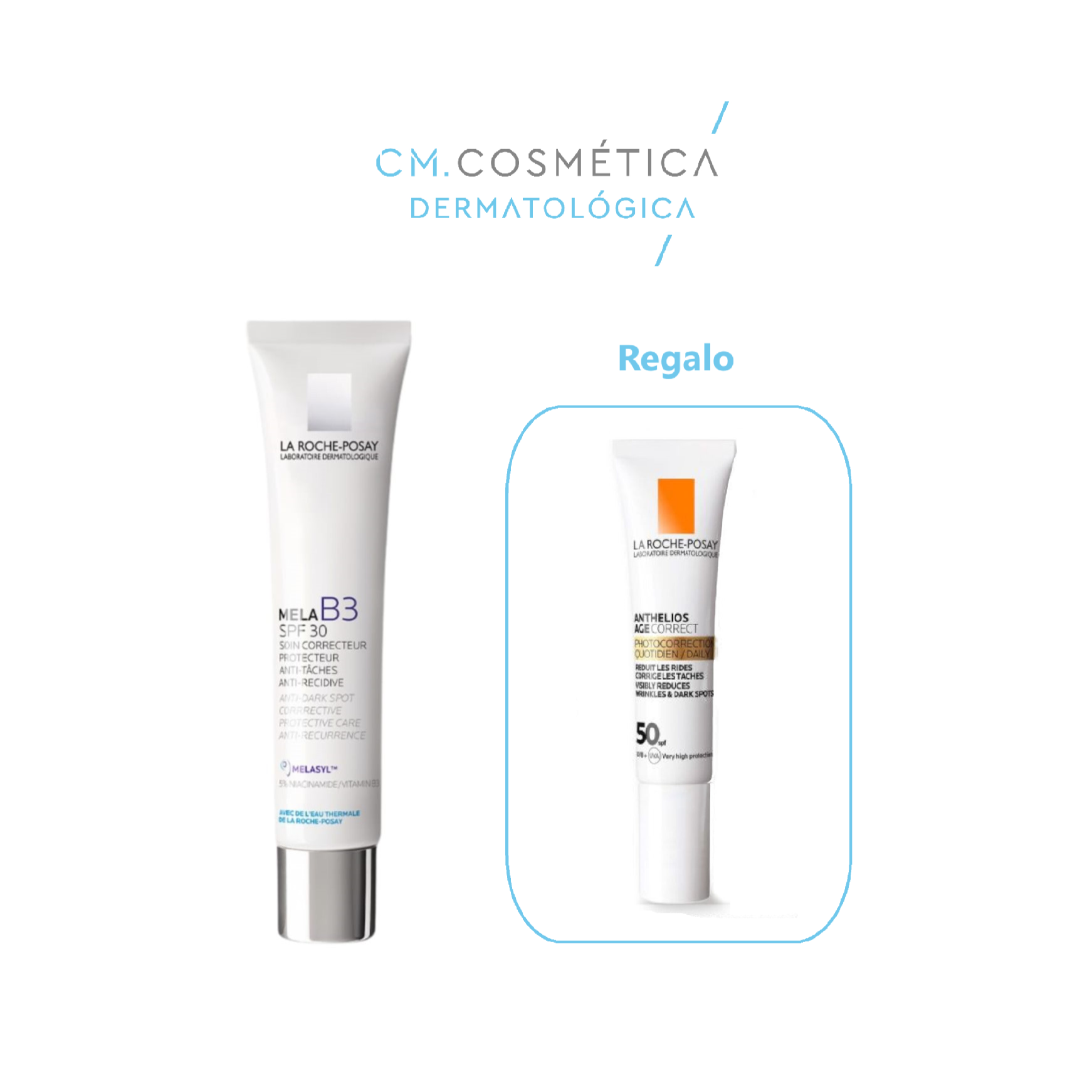 La Roche Posay Mela B3 Crema Antimanchas SPF30 Con Niacinamida (40ml) + REGALO:  Aanthelios Age Correct SPF 50 (15ml)