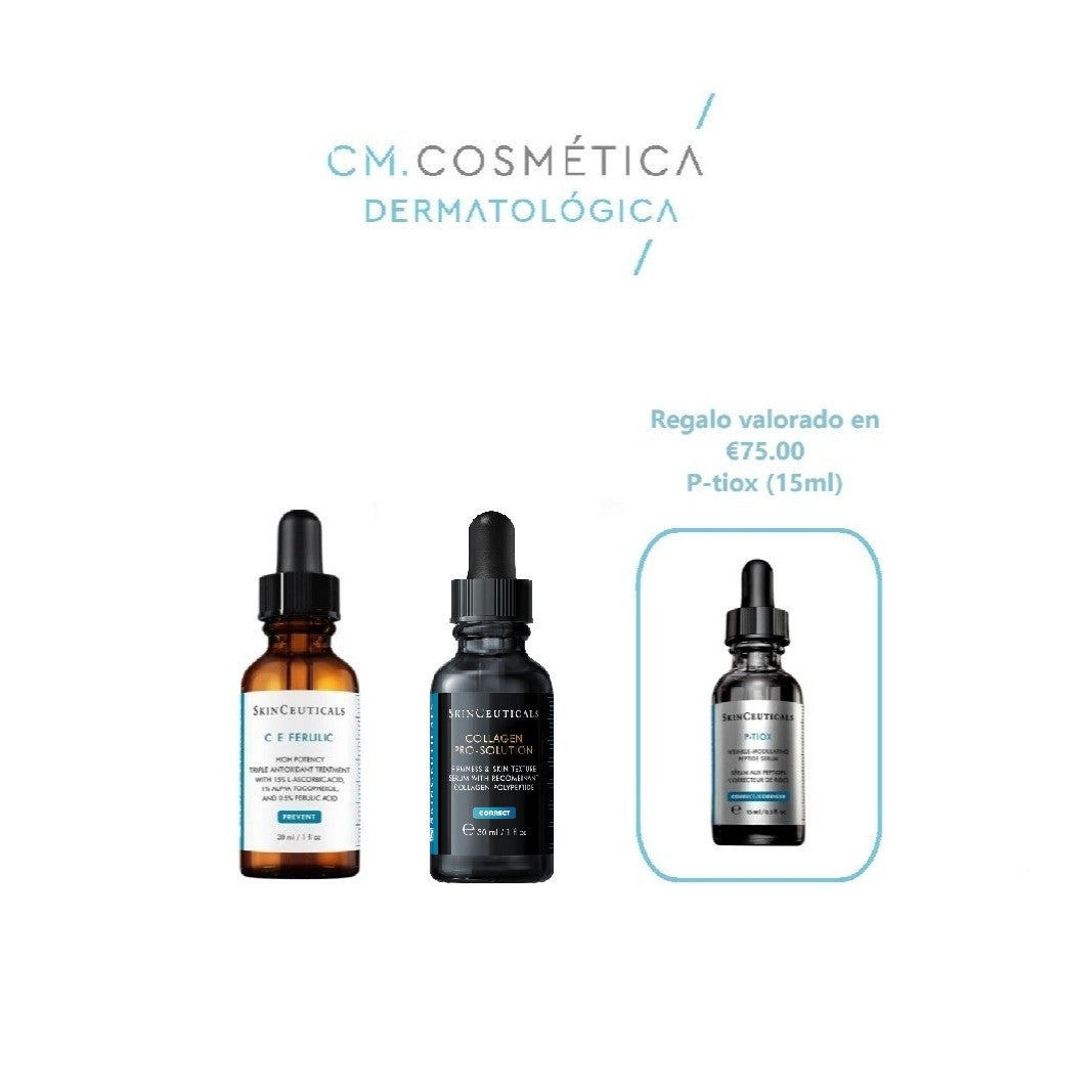 Skinceuticals C E ferulic (30ml) + Collagen Pro-Solution (30ml) + Regalo: P-Tiox (15ml)+ Neceser PACK
