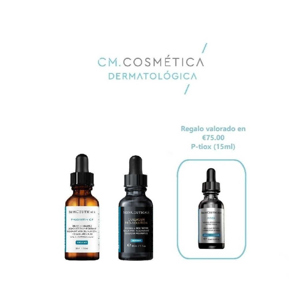 Skinceuticals Phloretin CF Serum (30ml) + Collagen Pro-Solution (30ml) + Regalo: P-Tiox (15ml)+ Neceser PACK
