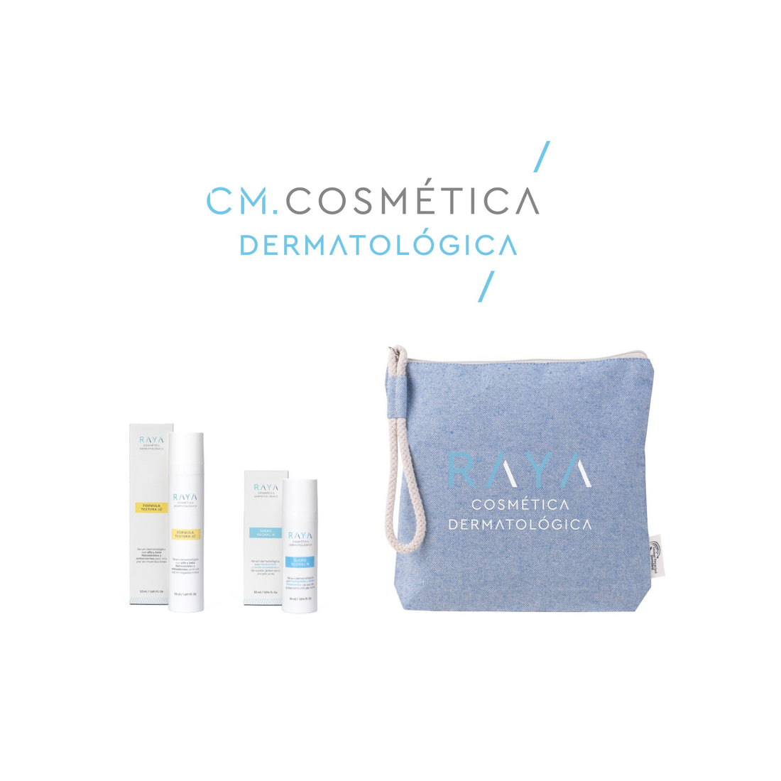 PACK ANTI IMPERFECCIONES: Fórmula Textura  α β. + Suero Global N. de RAYA Cosmética Dermatológica + REGALO: Neceser