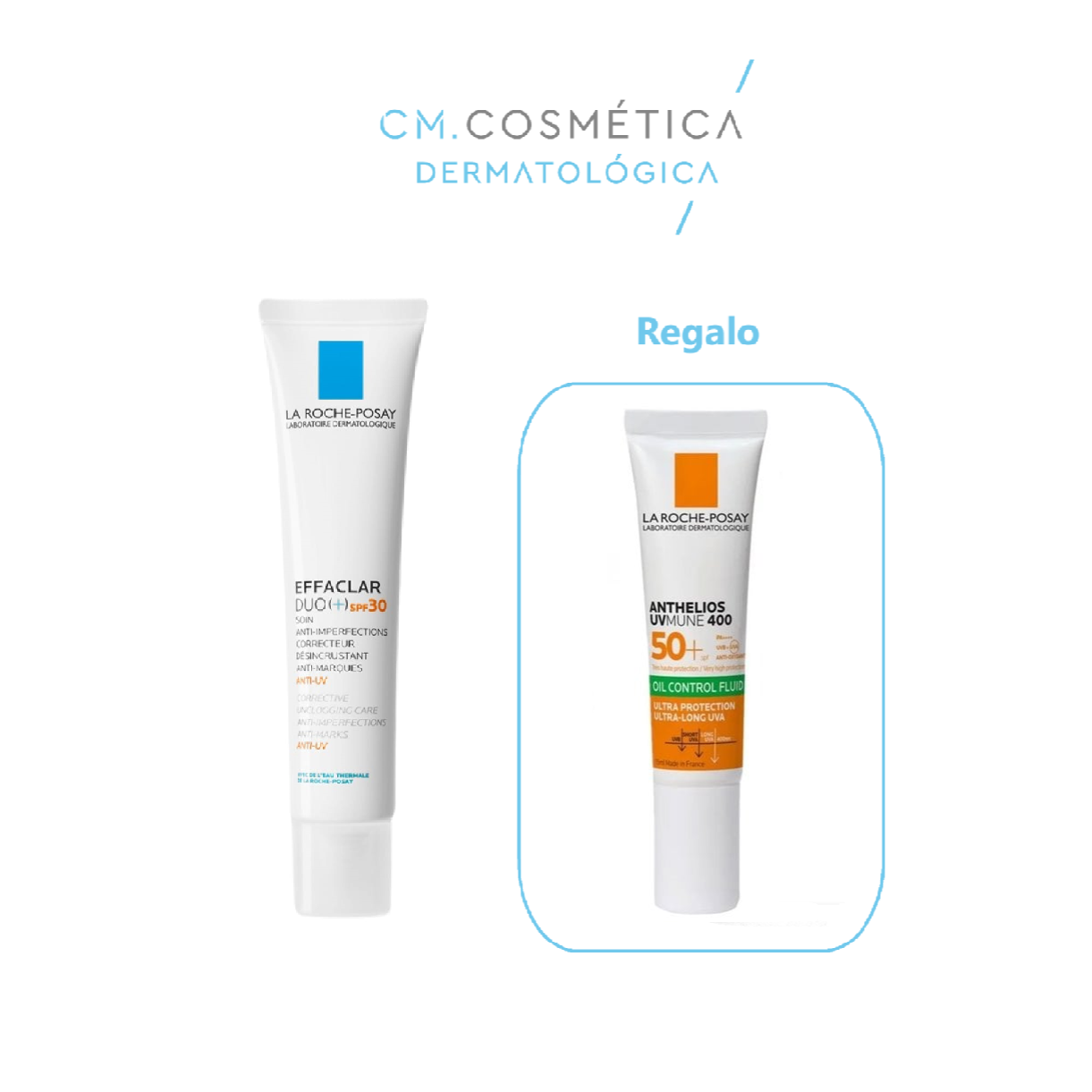 La Roche Posay Effaclar Duo (+) SPF 30 (40ml) + REGALO: Anthelios Uv-Mune 400 Oil Control Fluido SPF 50+ (15ml)