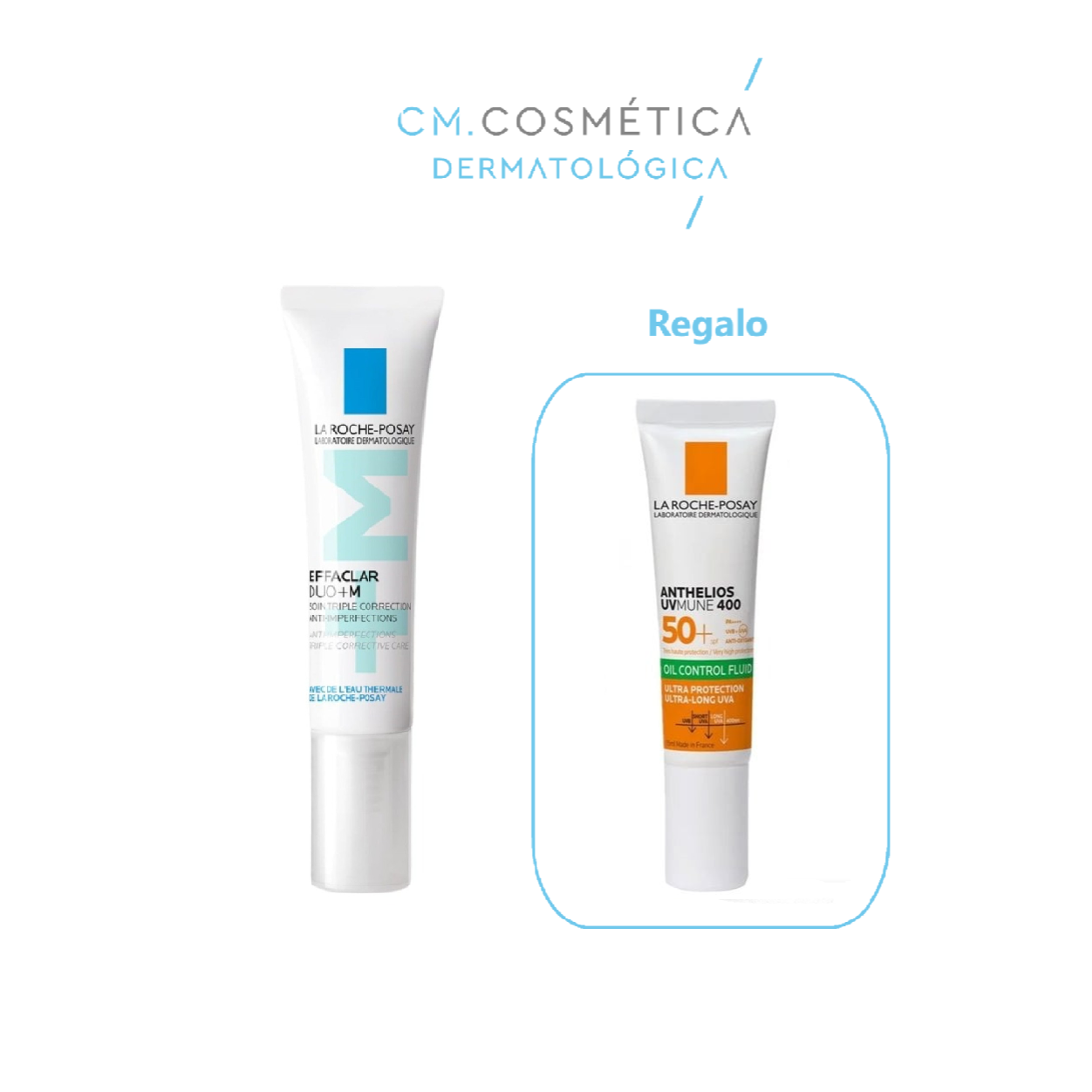 La Roche Posay Effaclar Duo+M (40ml) + REGALO: Anthelios Uv-Mune 400 Oil Control Fluido SPF 50+ (15ml)