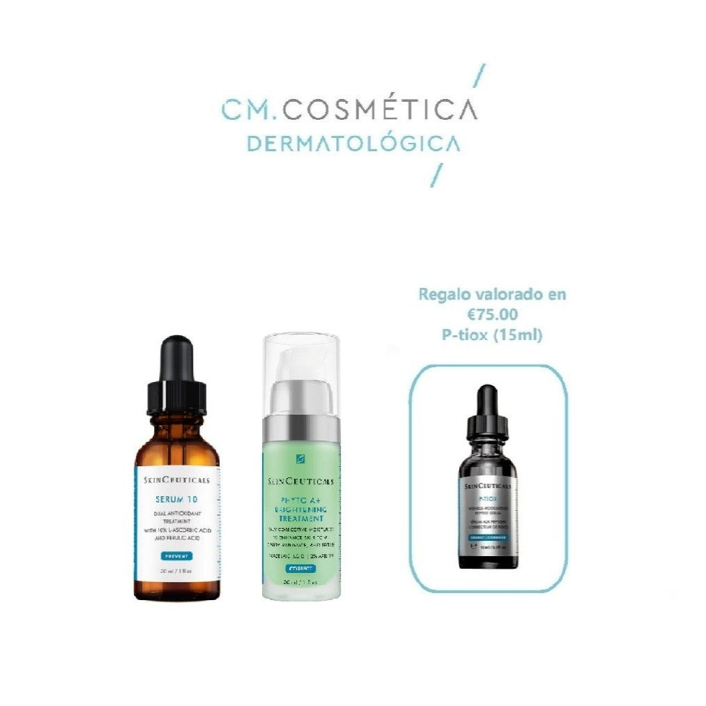 Skinceuticals Serum 10 (30ml)+Phyto A+Brightening (30ml) +Regalo: P-Tiox (15ml)+ Neceser PACK