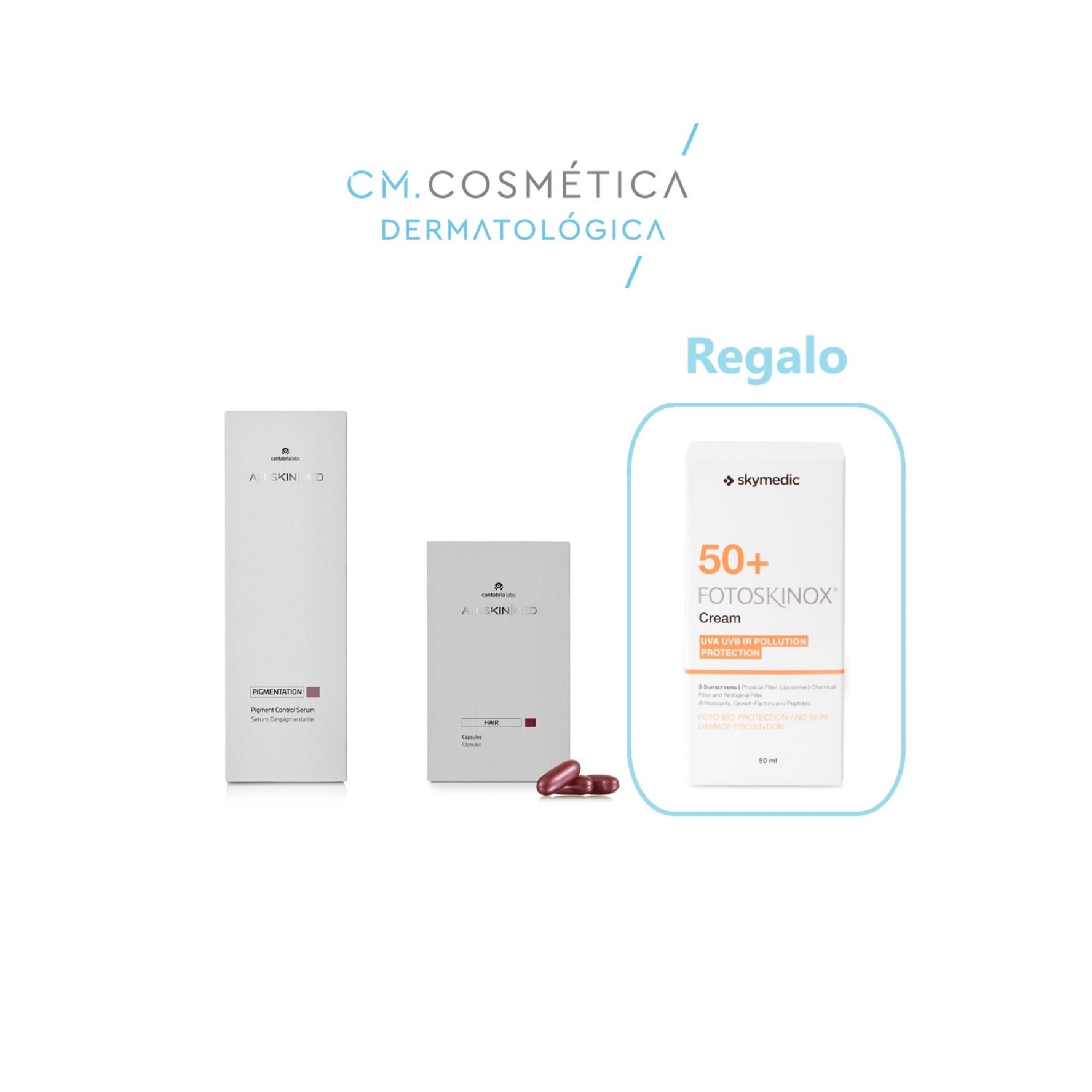 Pigmentation Serum Despigmentante (50ml)+Pigmentation Capsulas Pigment Control (60 capsulas) + REGALO: Fotoskinox Crema SPF 50+ (50ml) PACK ANTIMANCHAS