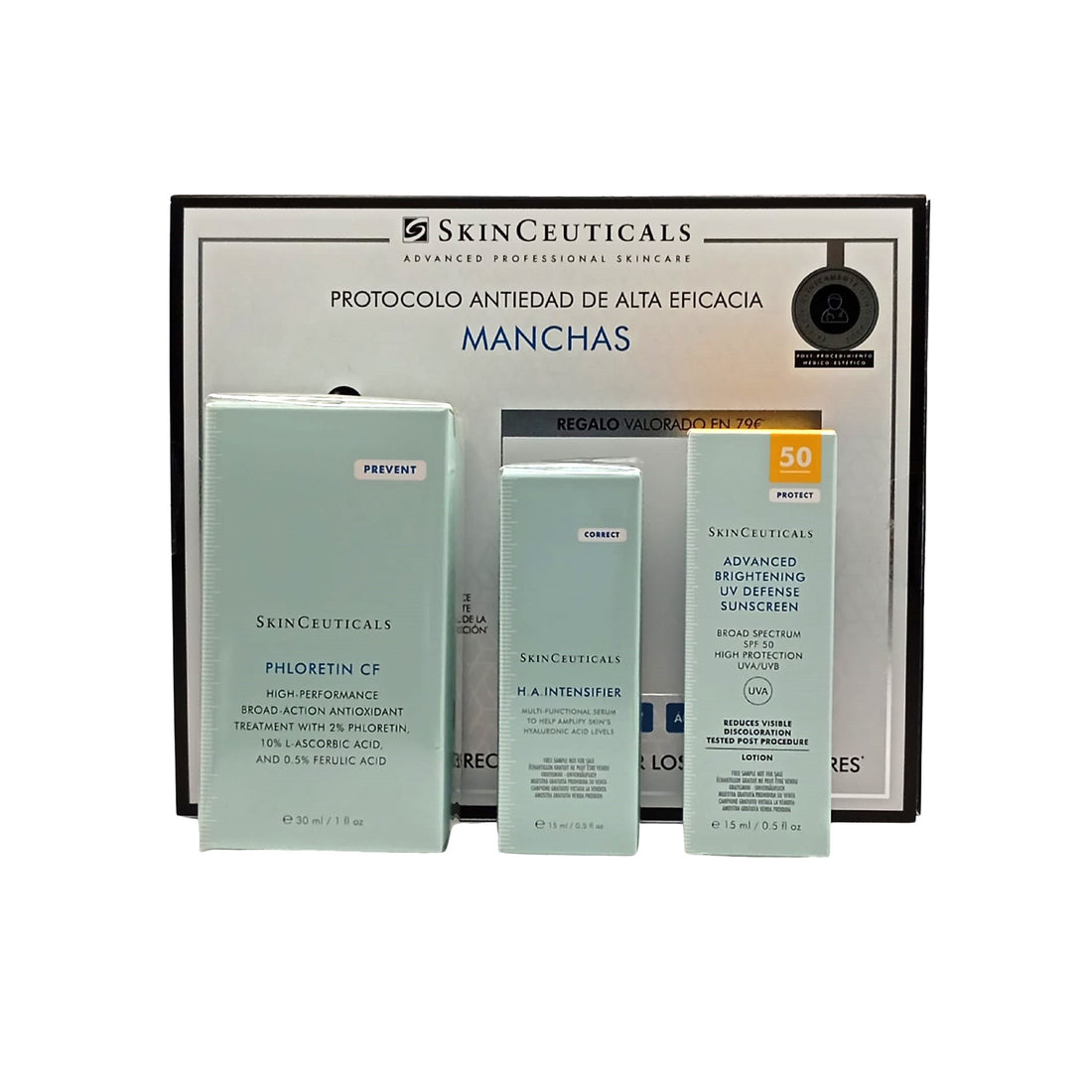 Skinceuticals Phloretin CF (30ml)+Regalo Valorado en 79€: H.A Intensifier (15ml)+Advanced Brightening SPF (15ml) Kit Manchas