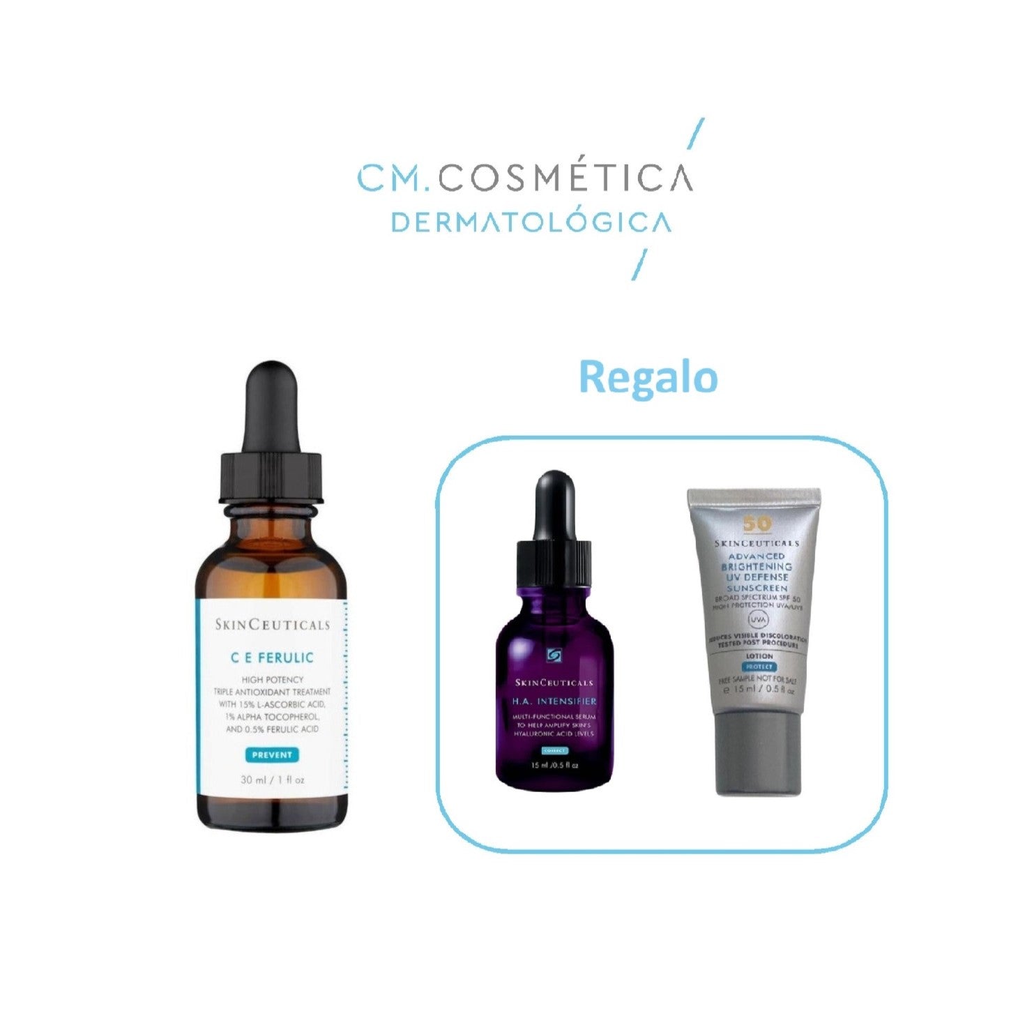 Skinceuticals C E Ferulic (30ml)+Regalo Valorado en 79€: H.A Intensifier (15ml)+Advanced Brightening SPF (15ml) Kit Arrugas Y Firmeza