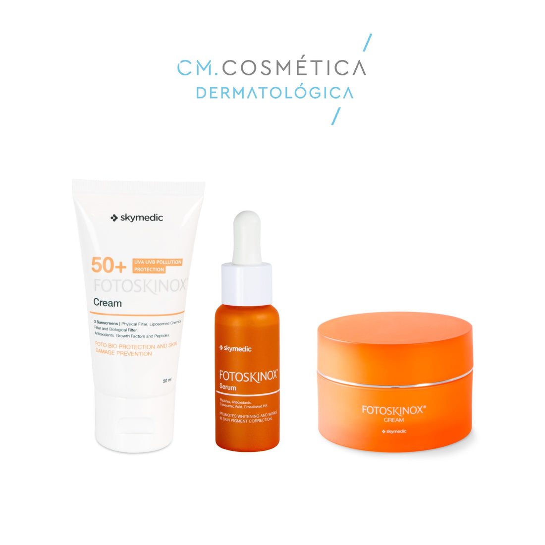 Fotoskinox Crema SPF 50+ (50ml)+Fotoskinox Serum (30ml)+Fotoskinox Crema (50ml) PACK ANTIMANCHAS