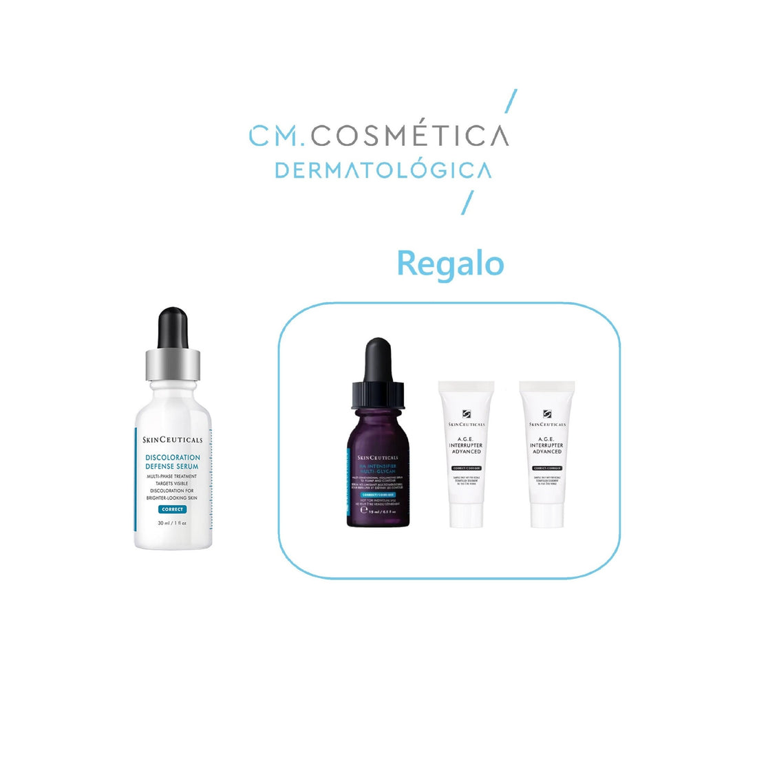 Skinceuticals Discoloration Defense Serum (30ml)+REGALO: HA Intensifier Multi-Glycan (15ml) + 2x A.G.E Interrupter Advanced (3ml)
