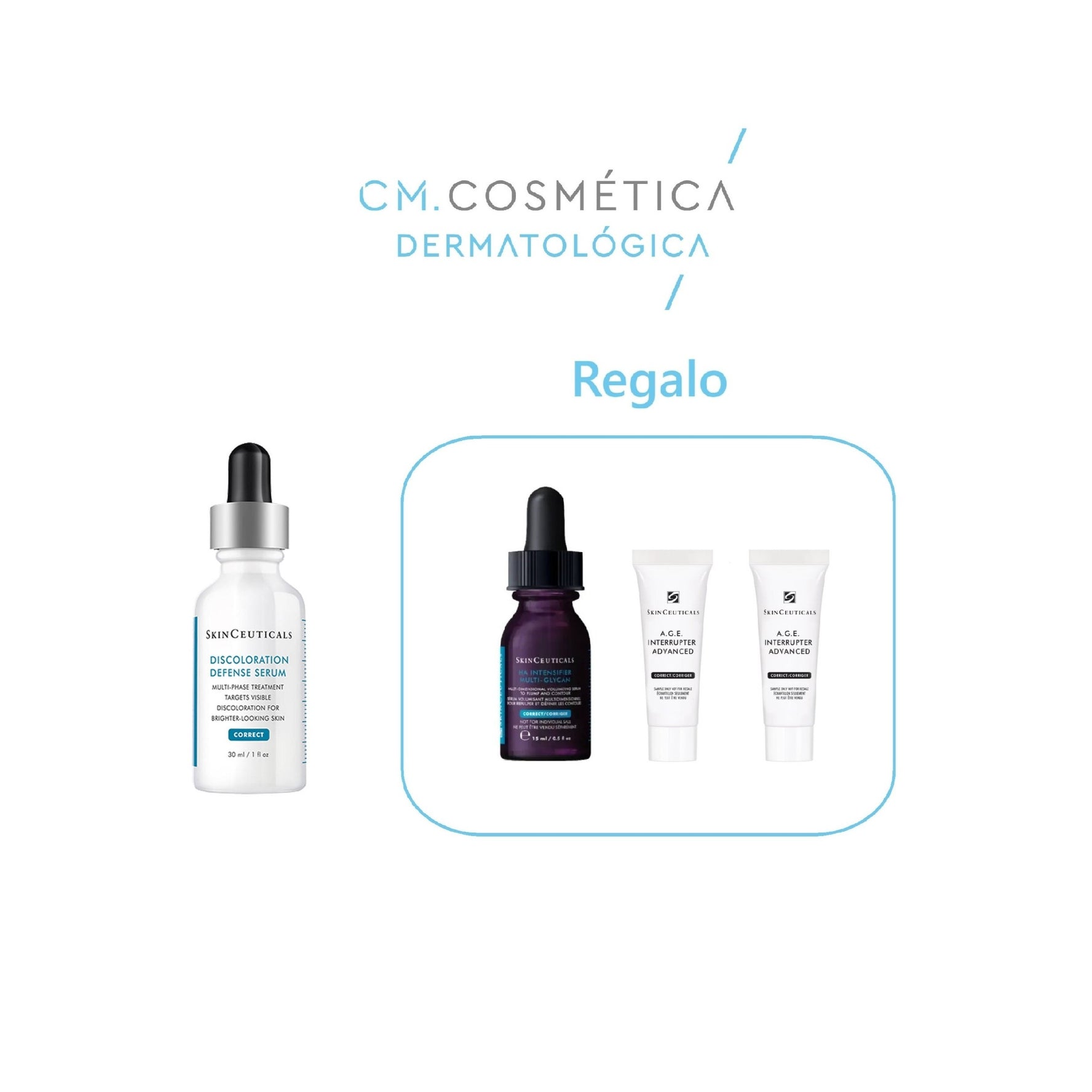 Skinceuticals Discoloration Defense Serum (30ml)+REGALO: HA Intensifier Multi-Glycan (15ml) + 2x A.G.E Interrupter Advanced (3ml)