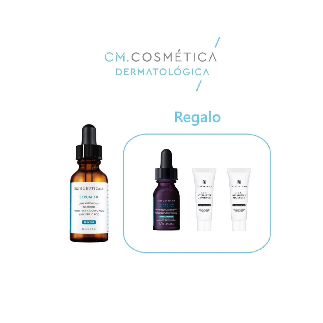 Skinceuticals Serum 10 (30ml)+REGALO: HA Intensifier Multi-Glycan (15ml) + 2x A.G.E Interrupter Advanced (3ml)