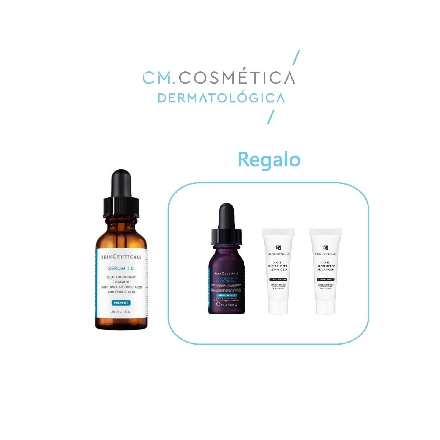 Skinceuticals Serum 10 (30ml)+REGALO: HA Intensifier Multi-Glycan (15ml) + 2x A.G.E Interrupter Advanced (3ml)