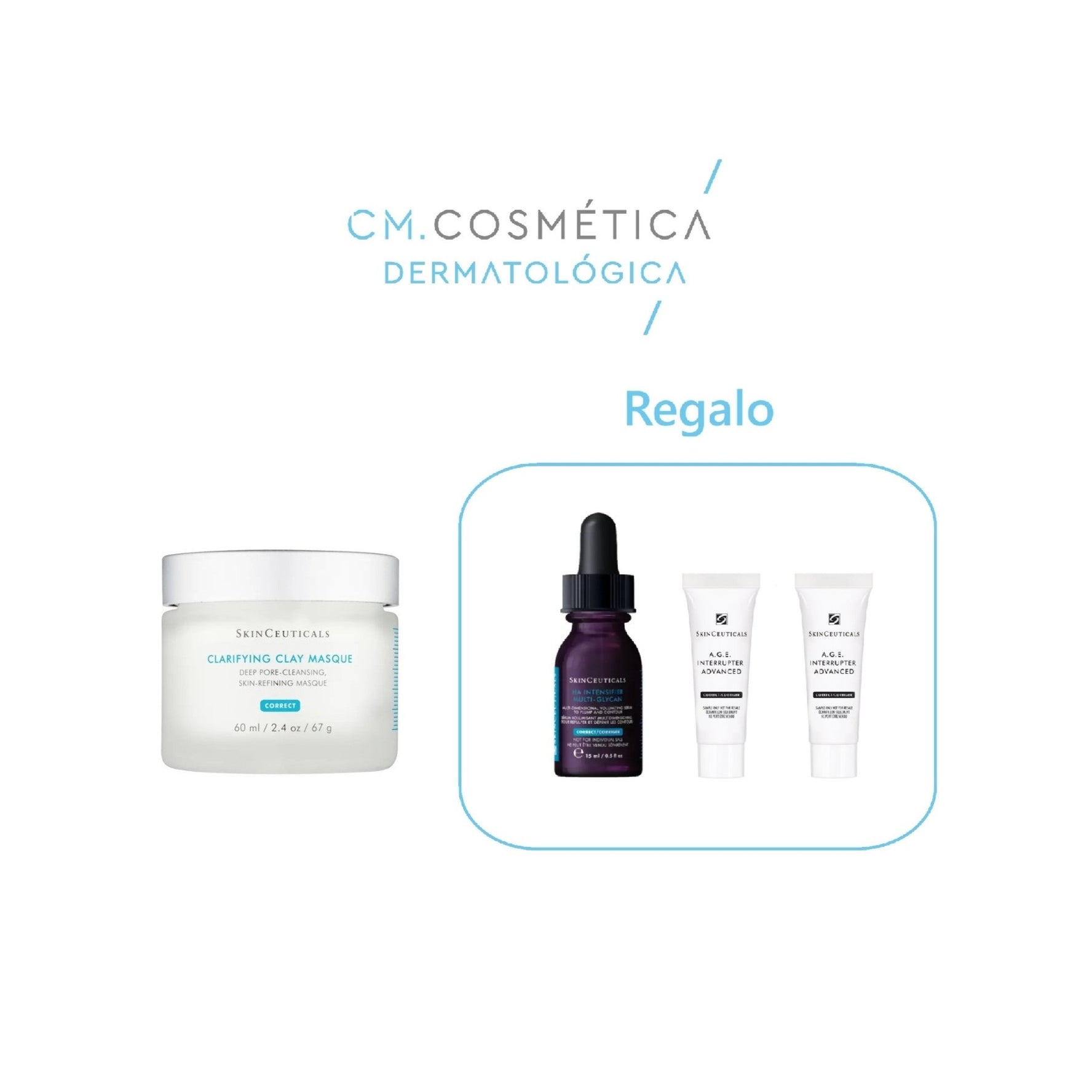 Skinceuticals Clarifying Clay Masque (60ml)+REGALO: HA Intensifier Multi-Glycan (15ml) + 2x A.G.E Interrupter Advanced (3ml)