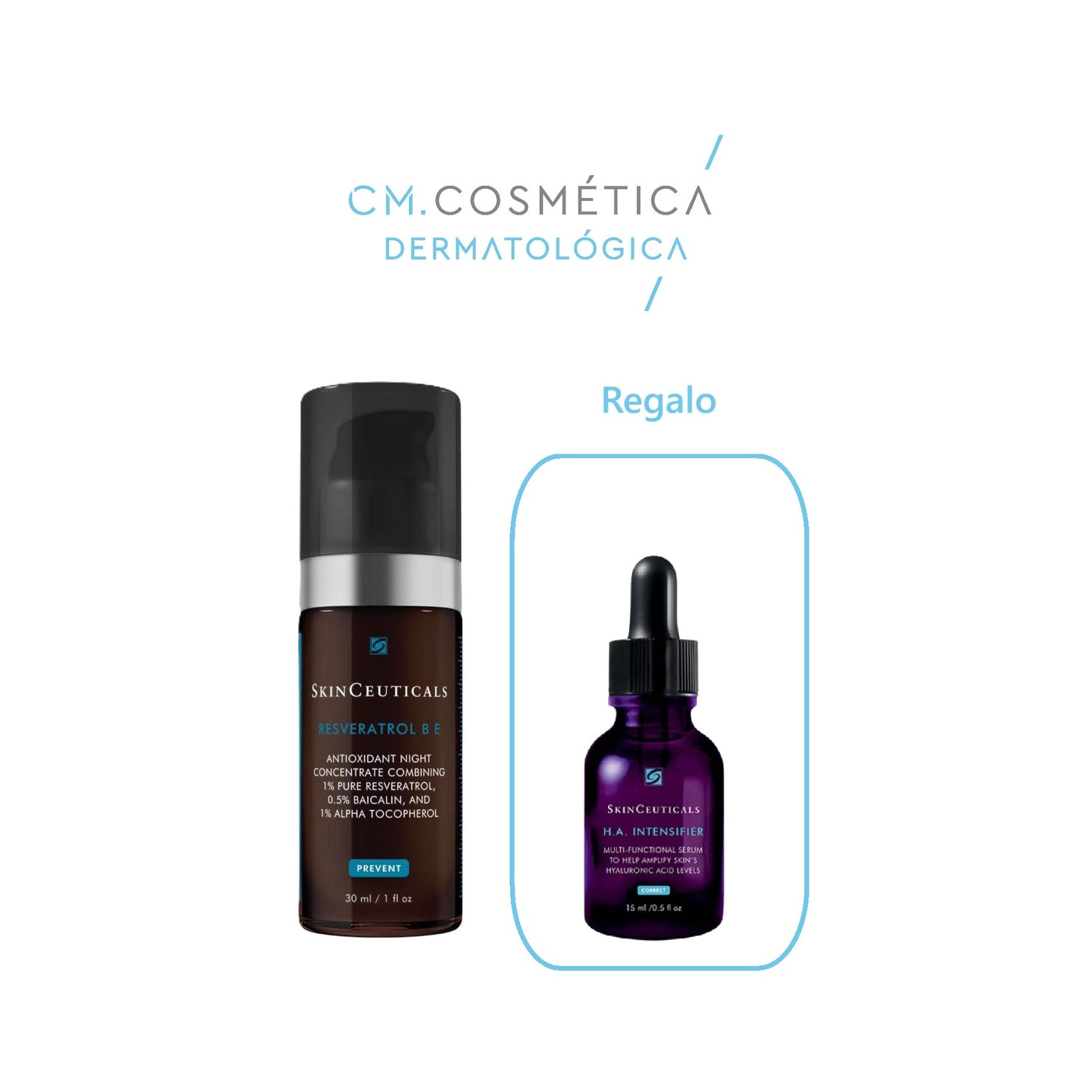 Skinceuticals Resveratrol BE (30ml) +  REGALO: H.A Intensifier (15ml)