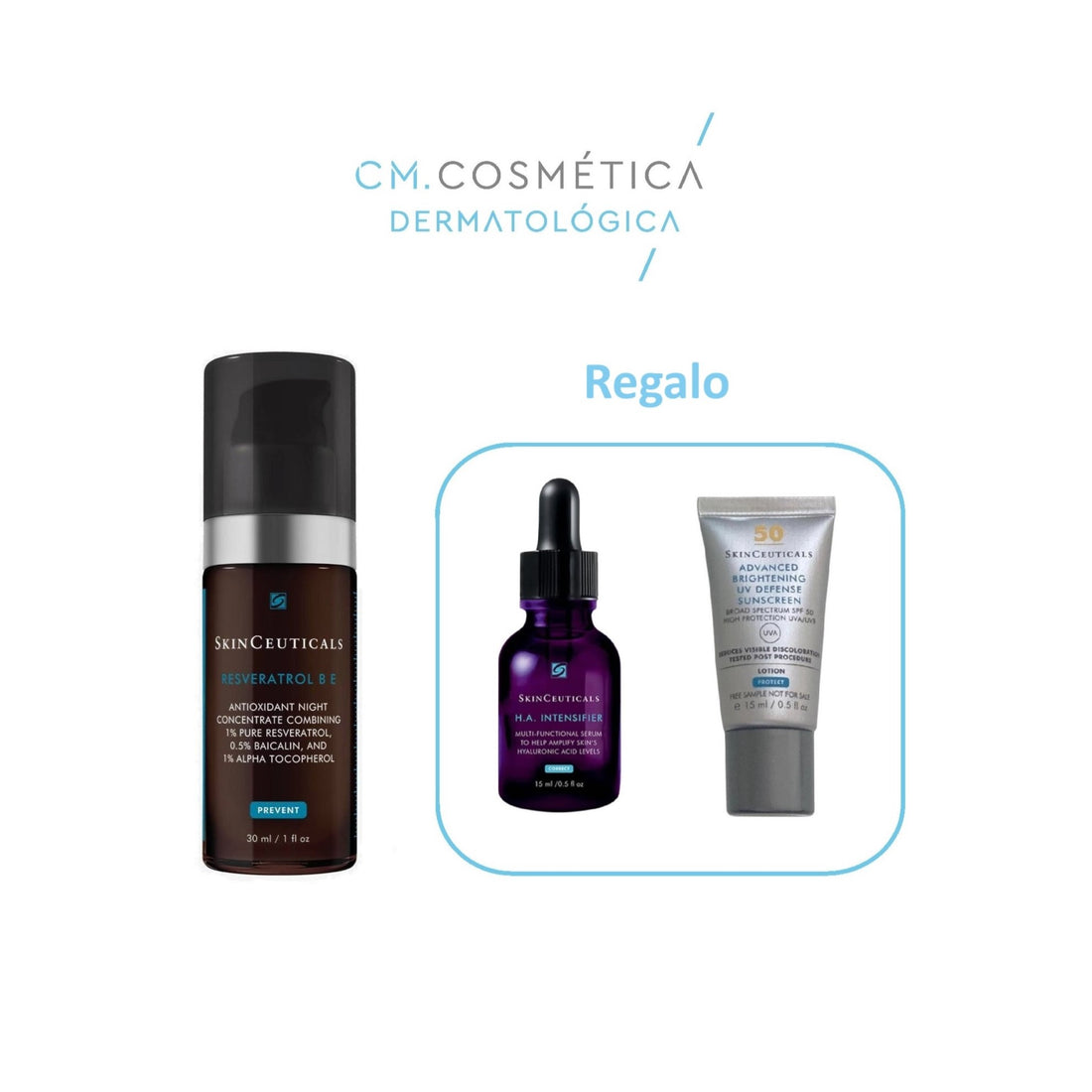 Skinceuticals Resveratrol BE (30ml)+Regalo Valorado en 79€: H.A intensifier (15ml)+ Advanced Brightening SPF (15ml) Kit Densidad Y Firmeza