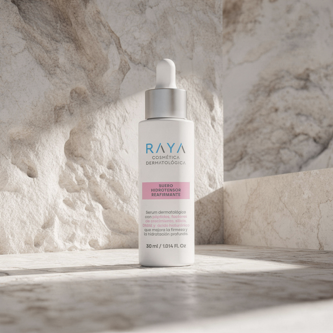 RAYA Cosmética Dermatológica Suero Hidrotensor Reafirmante con Péptidos, Factores de Crecemiento y Ácido Hialurónico (30ml)
