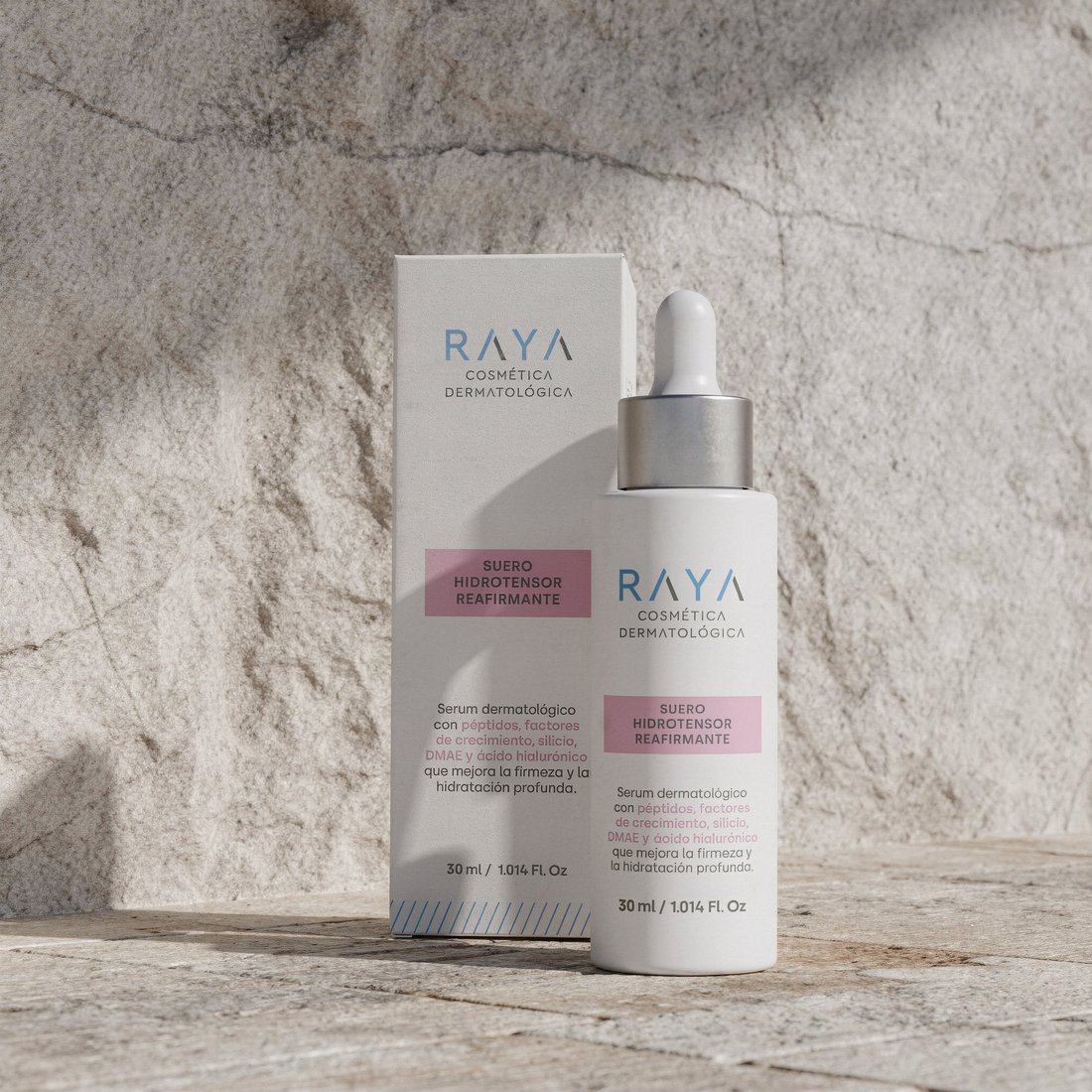 RAYA Cosmética Dermatológica Suero Hidrotensor Reafirmante con Péptidos, Factores de Crecemiento y Ácido Hialurónico (30ml)