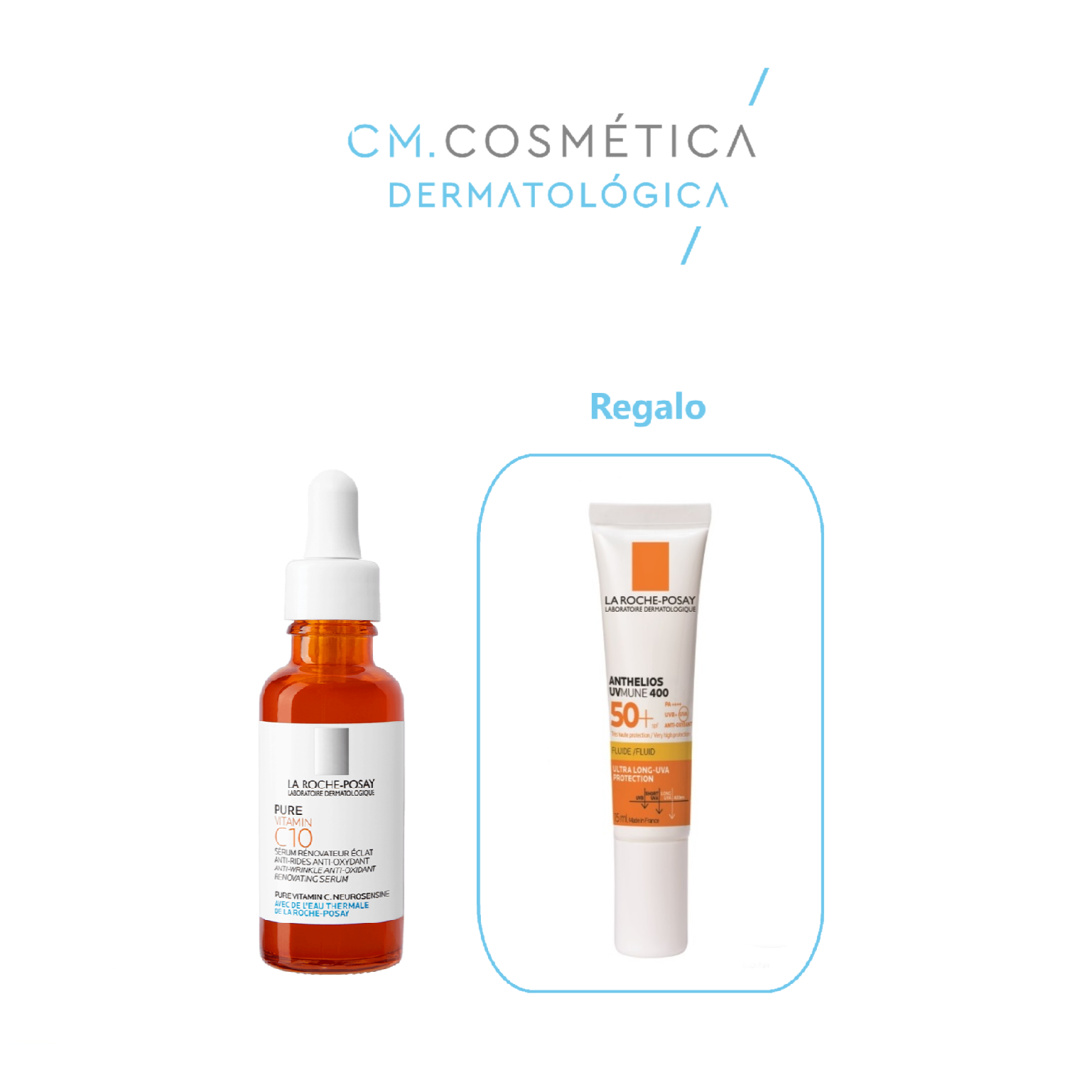 La Roche Posay Pure Vitamin C10 Sérum (30ml) + REGALO:  Anthelios Uvmune 400 Fluido Invisible SPF 50+ Sin Perfume (15ml)