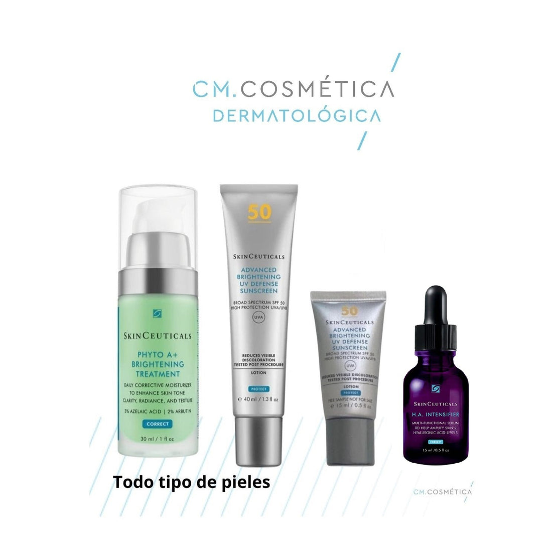 Phyto A+ Brightening (30ml) + Advanced Brightening SPF 50 (40ml) + Advanced Brightening SPF 50 (15ml) + H.A intensifier (15ml) PACK ANTIMANCHAS