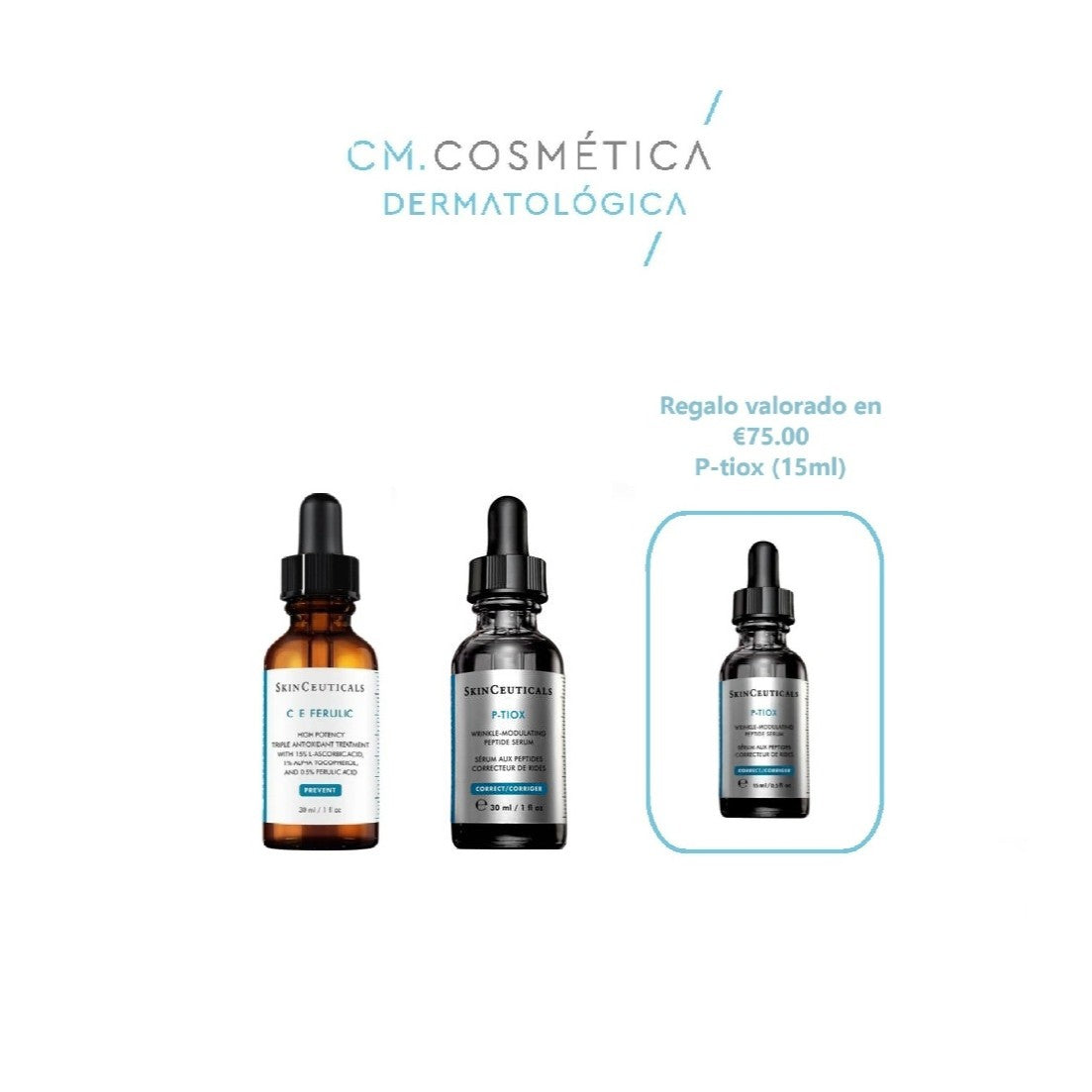 Skinceuticals C E Ferulic (30ml)+P-Tiox (30ml)+Regalo: P-Tiox (15ml)+ Neceser PACK
