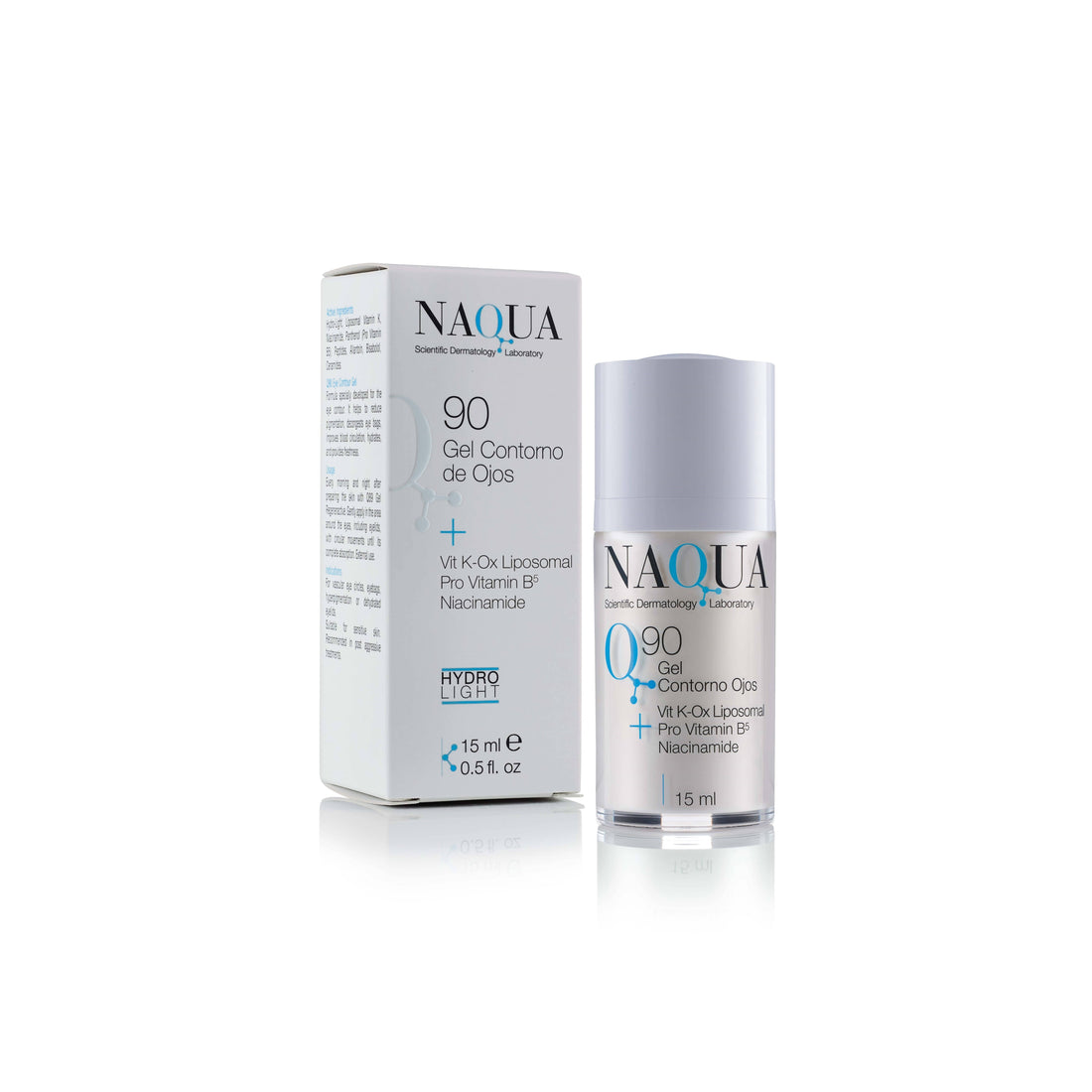 NAQUA Q90 Gel Contorno de Ojos +Vitamina K-Óxido Lip.+Pro Vitamina B5+Niacinamida (15ml)