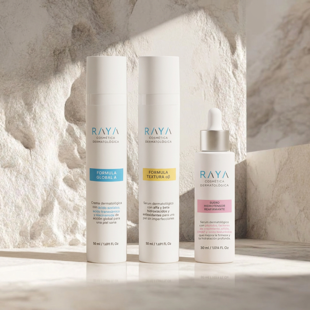 PACK RUTINA TRANSFORMADOR: Suero Hidrotensor Reafirmante (30ml) + Fórmula Textura α β. (50ml) + Fórmula Global A. (50ml) + REGALO: Neceser