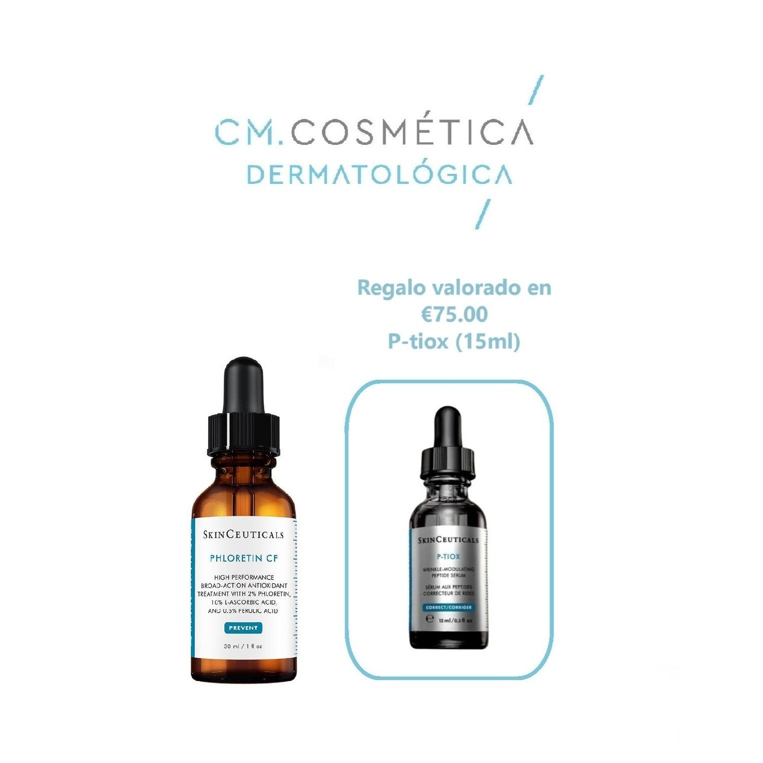Skinceuticals Phloretin CF Serum (30ml) + Regalo: P-Tiox (15ml) Cofre