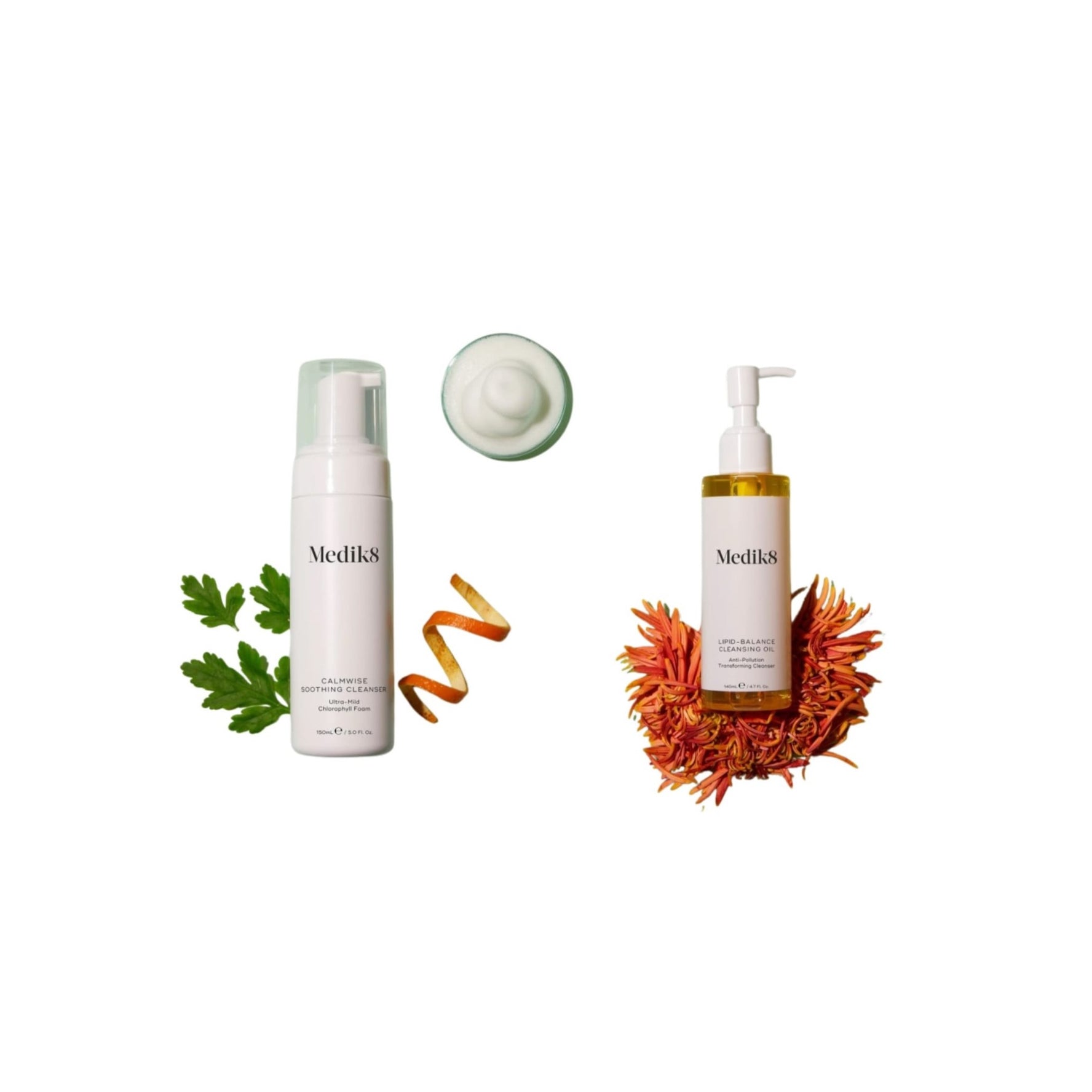 Medik8 Pack Doble Limpieza Para Piel Sensible: Lipid Balance Cleansing Oil (140ml) + Calmwise Soothing Cleanser (150ml)