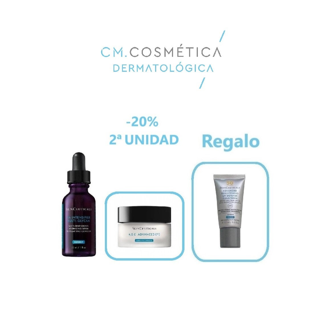 Cofre Relleno y Volumen HA Intensifier Multi-Glycan (30ml) + A.G.E Advanced Eye (15ml) + Advanced Brightening SPF (15ml)