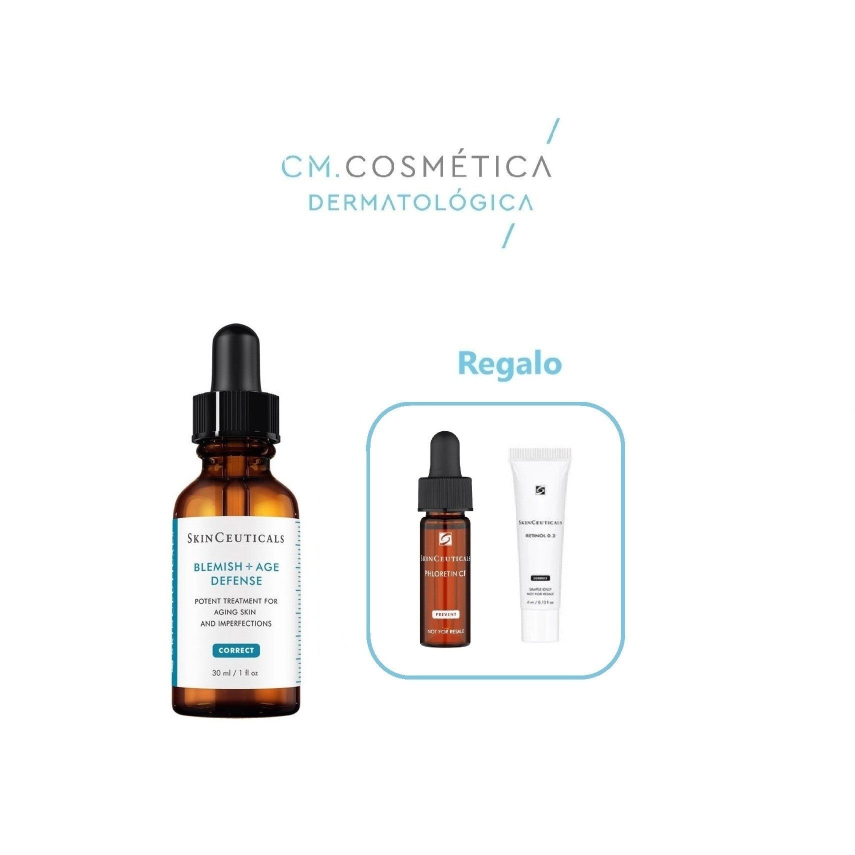 Skinceuticals Blemish & Age Defense Serum (30ml) + Regalo: Phloretin CF (4ml) + Retinol 0.3 (4ml) PACK