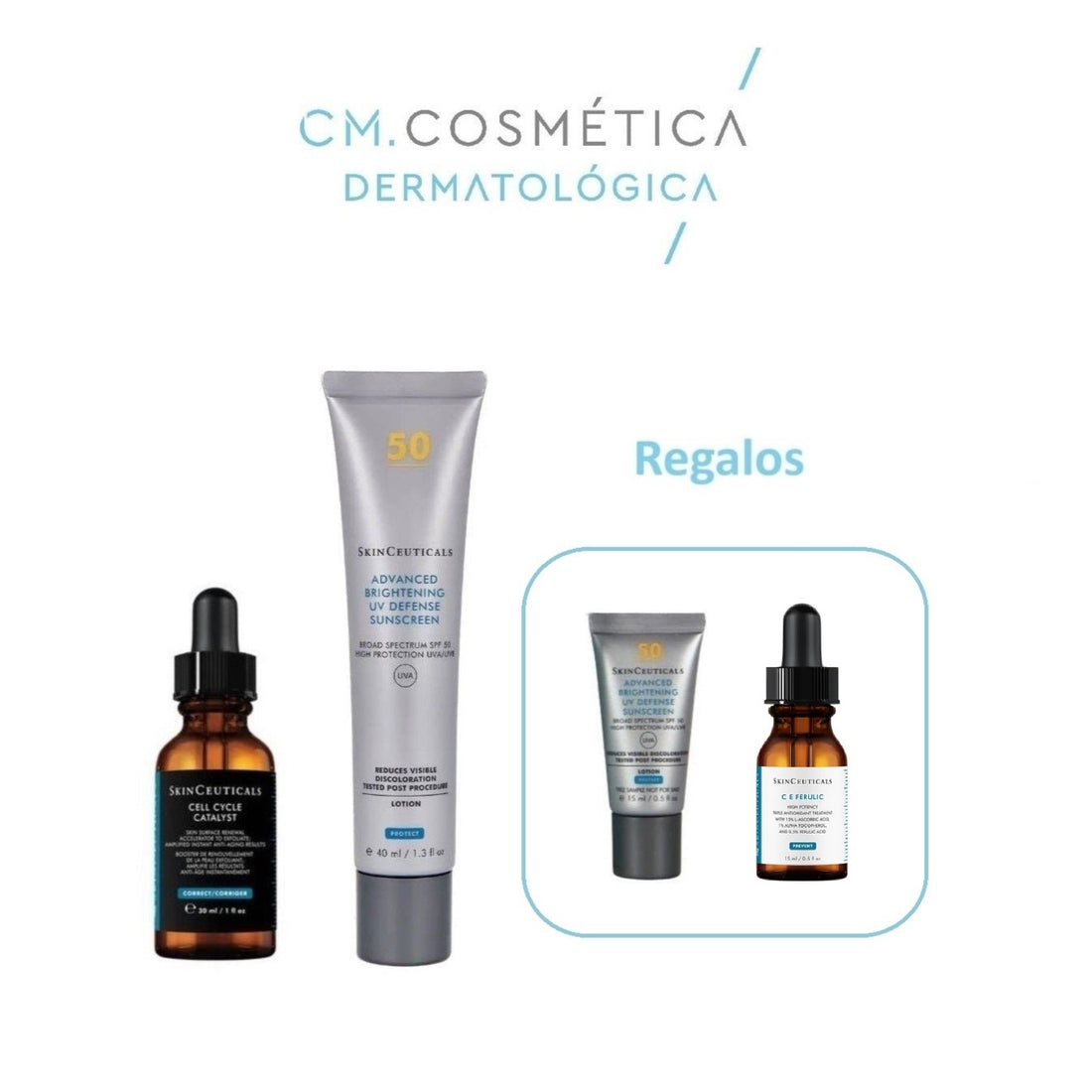 Cell Cycle Catalyst (30ml)+Advanced Brightening SPF 50 (40ml)+Advanced Brightening SPF 50 (15ml)+ C E Ferulic (15ml) PACK