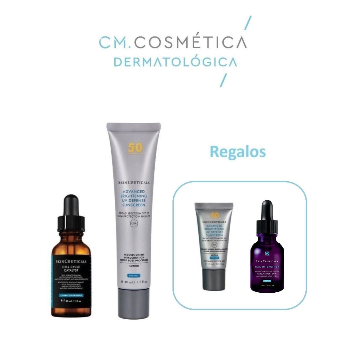 Cell Cycle Catalyst (30ml)+Advanced Brightening SPF 50 (40ml)+Advanced Brightening SPF 50 (15ml)+ H.A intensifier (15ml) PACK