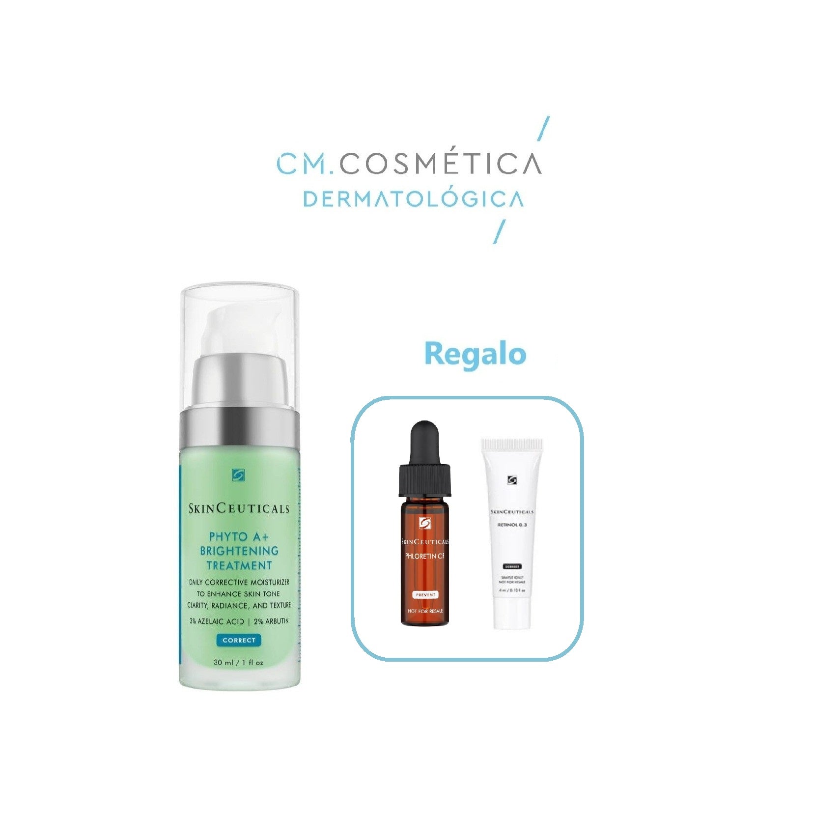 Skinceuticals Phyto A+ Brightening (30ml) + Regalo: Phloretin CF (4ml) + Retinol 0.3 (4ml) PACK