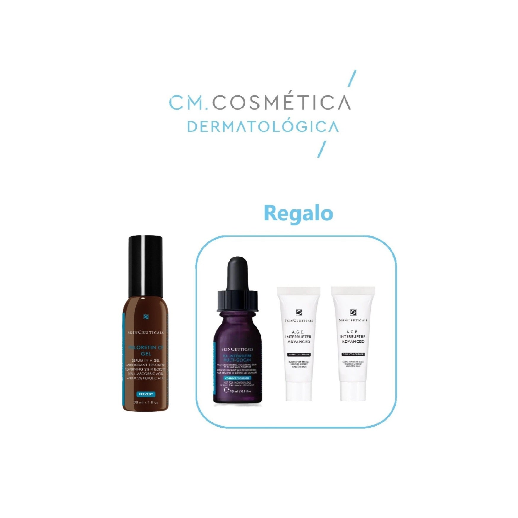 Skinceuticals Phloretin CF Gel (30ml) + REGALO: HA Intensifier Multi-Glycan (15ml) + A.G.E Interrupter Advanced (4ml) x2