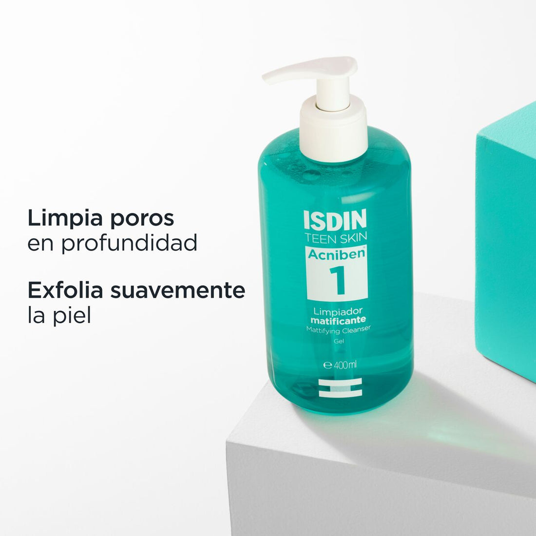 ISDIN Acniben Limpiador matificante (400ml) + Acniben Exfoliante Suave (100ml) PACK + Regalo: ISDIN Fusion Water Magic SPF 50 (10ml)